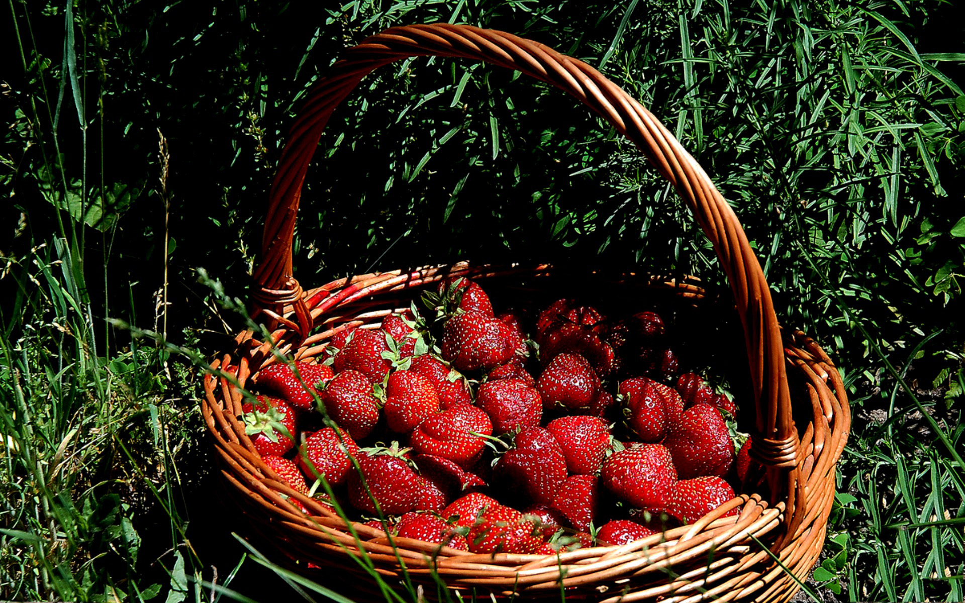 Картинки клубника в корзинке